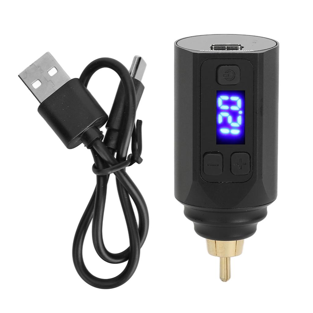 Wireless Tattoo Battery Tattoo Machine Power Supply RCA Interface Adjustable Voltage 3‑12V Power
