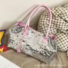 Large Capacity Women's 2025 Bag New Trendy Woven Sequin Fashion Casual Tote Bag One Shoulder Handheld Armpit Bag