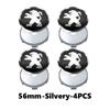 For Peugeot 4pcs Car Wheel Hub Center Cover Tire Rim Cap Decoration Sticker 206 307 308 3008 207 208 407 508 2008 5008 107 106
