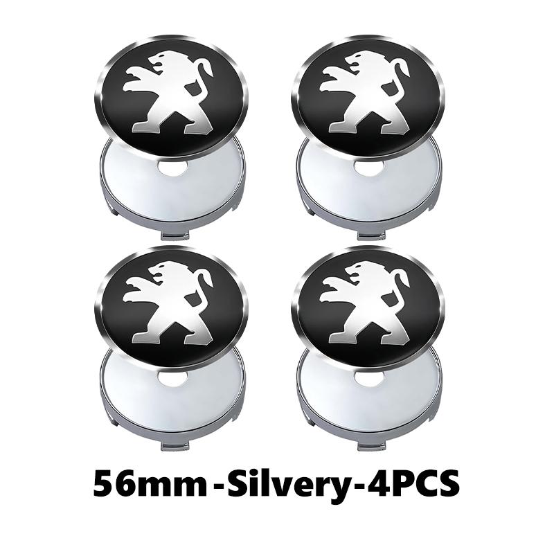 For Peugeot 4pcs Car Wheel Hub Center Cover Tire Rim Cap Decoration Sticker 206 307 308 3008 207 208 407 508 2008 5008 107 106
