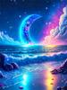 Коллекция алмазной живописи 2023 года Морской лунный пейзаж 5d Diy Вышивка Мозаика Фэнтези Пляжный пейзаж Домашний декор