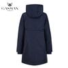 Gasman Fashion Brand Blue Warm Autumn Women's Jacket Long Hooded Jacket for Women Coat Solid Cotton Female Windproof Down Parka