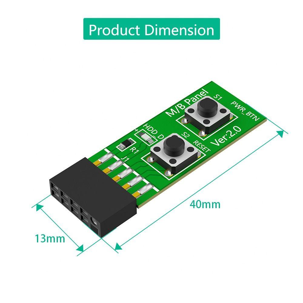 9Pin Motherboard Tester PC Assembly Case Switch Practical Power Starter Board  Desktop Computers