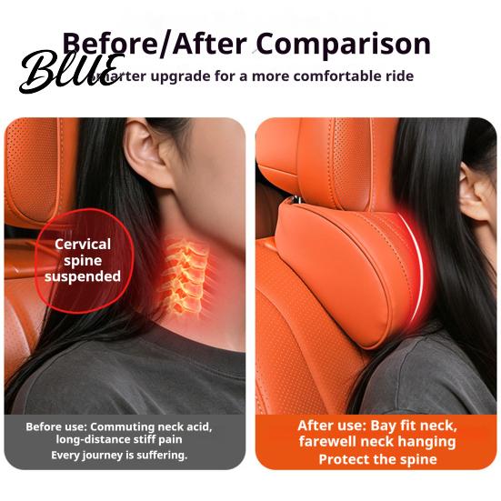 Ergonomic Neck Rest Car Headrest Pillow for Support, Memory Foam with Universal Adjustable Strap, Lumbar Support Cushion Auto Truck SUV Strap Pad