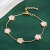 Elegant Five-Leaf Clover Bracelet: Versatile European & American Fashion for Women