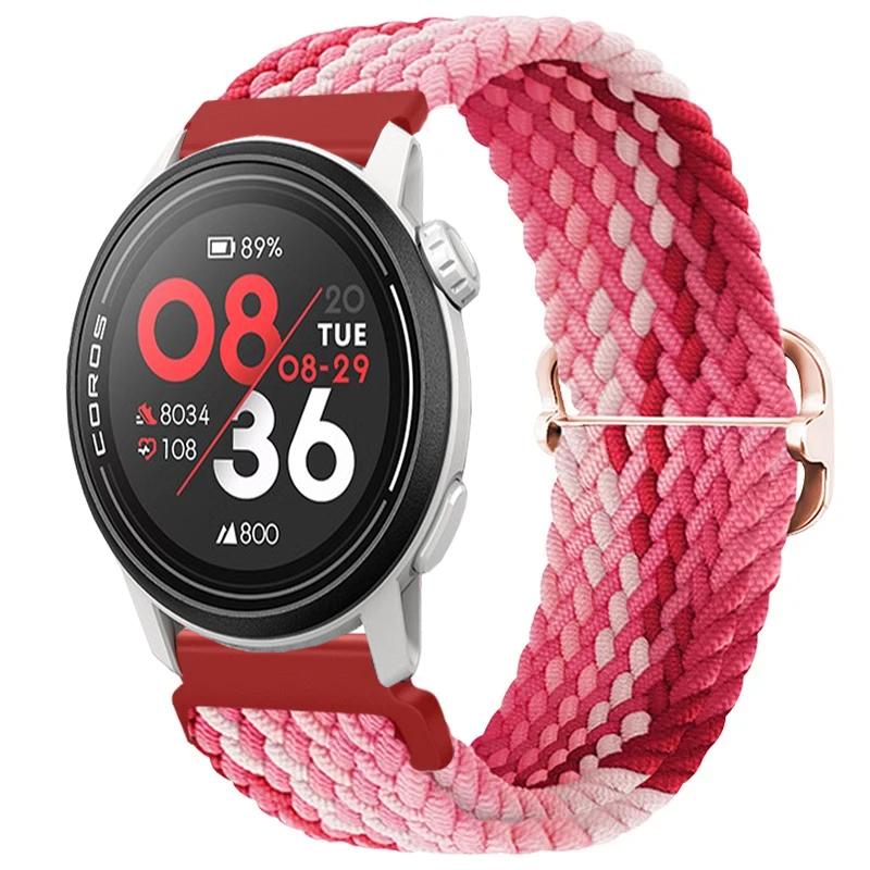 Нейлоновый плетеный ремешок 20/22 мм для COROS APEX 4/PACE Pro/4 3 2 Регулируемый браслет для CMF Watch 3/2/1 Pro Suunto Race 2/S/Run