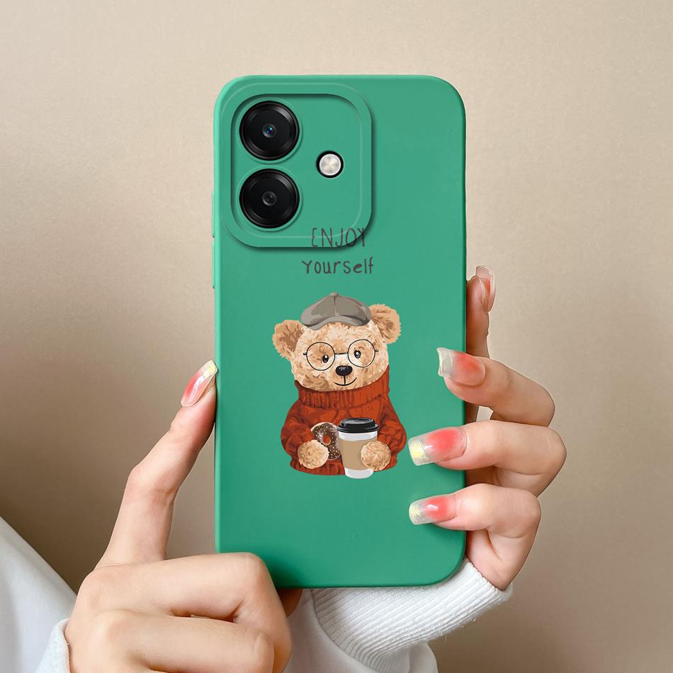 Чехол для телефона Oppo A40 A40m A60 Крутой Медведь Противоударный Полная Защита Чехлы Для Oppo A 60 4G 5G Мягкий Жидкий Силикон Задняя Крышка