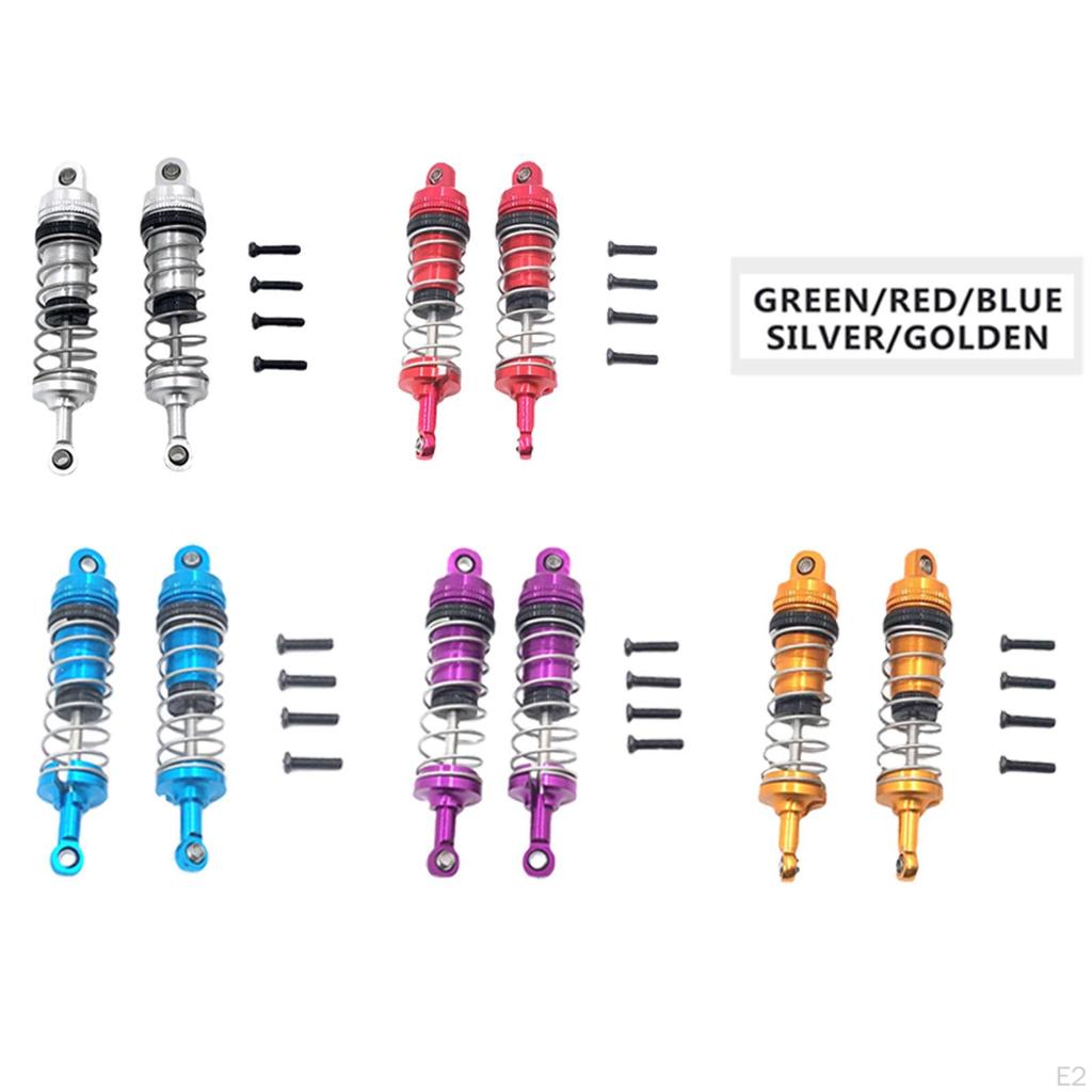 2 Packs Adjustable RC Car Oil Shocks Metal Shock Absorbers for 124018 124019 144001 Spare Parts