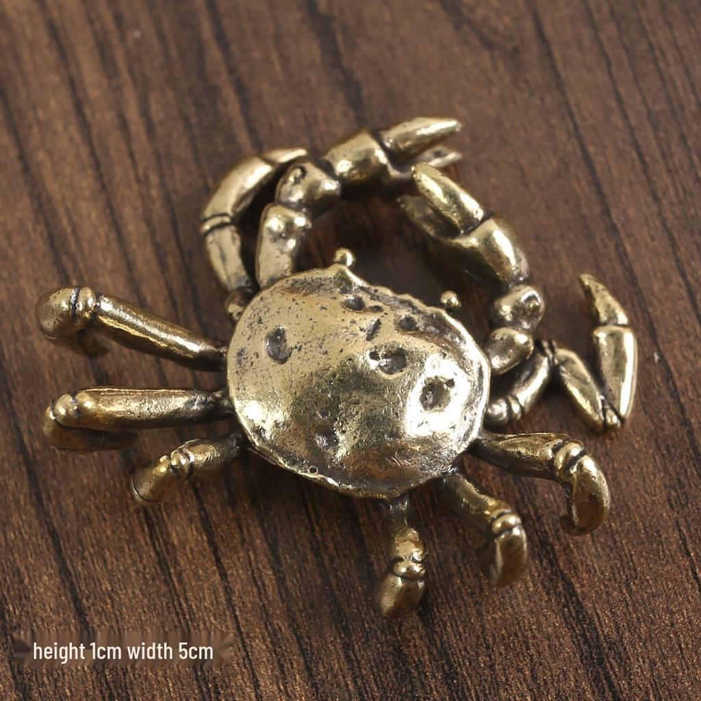 Латунное украшение в виде краба: Ретро Чайный питомец для дома или офиса