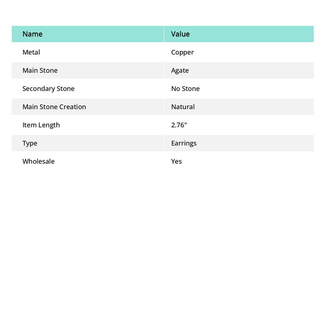 Natural Crazy Lace Agate Gemstone Handmade Copper Wire Wrap Earring 2.76 z5Q22