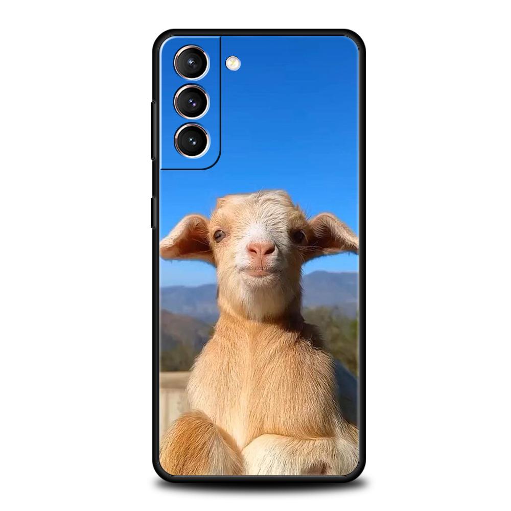 Мультяшный милый козел Чехол для телефона для Samsung Galaxy S25 Edge S24 S23 S22 Ultra S20 S21 FE 5G S10 S9 Plus S10E Мягкий чехол