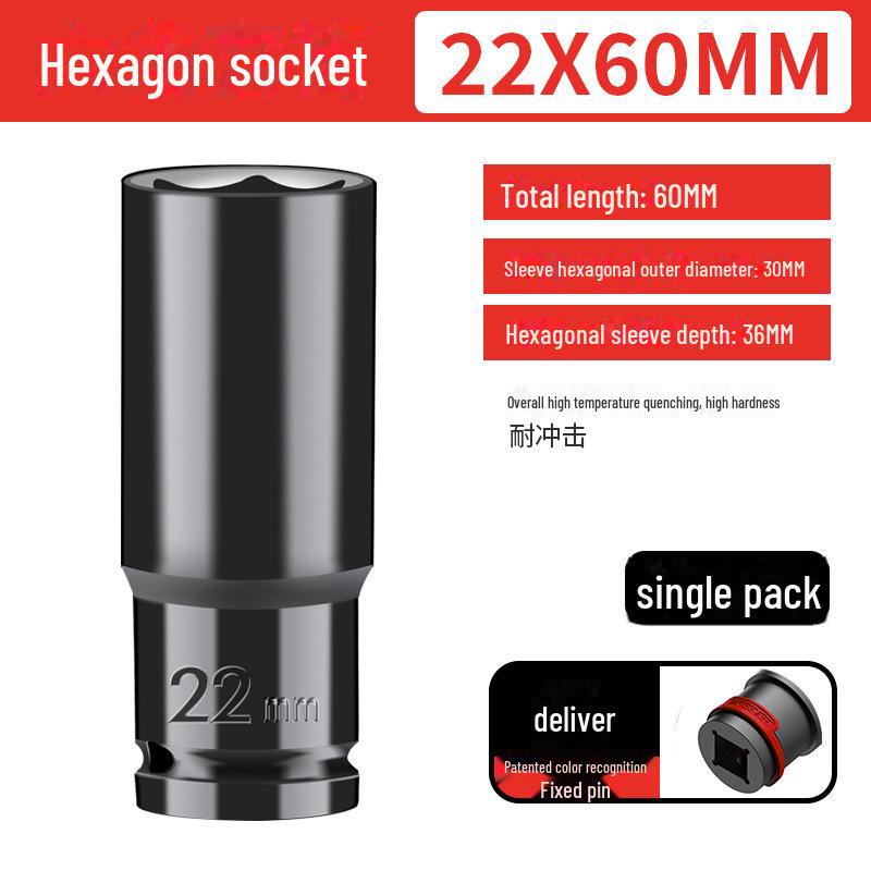 Green Forest 1/2 Electric Wrench Extended 12.5mm Hex Socket for Woodworking