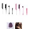 4Pcs Hair Styling Comb Set Teasing Hair Brush Triple Teasing Comb Rat Tail Combs Edge Brush Hair Tail Tools Braid Tool