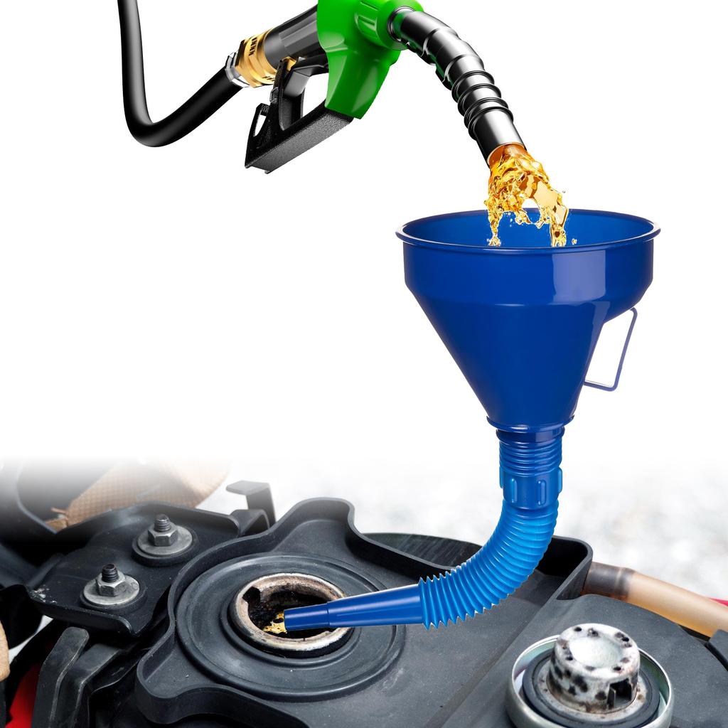 Экономичная воронка с гибким удлинителем носика Конструкции, устойчивые к коррозии Универсальная экономичная воронка для моторного масла, жидкостей