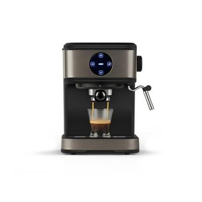 Кофемашина эспрессо BLACK+DECKER BXCO850E - 850 Вт - 20 бар - 2 чашки - Функция пара - Автоматическое отключение
