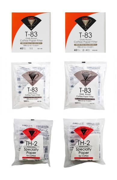CAFEC filter - DARK white cup1 40pcs DC1-40W