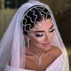 Свадебная повязка на голову из стразов ручной работы: Элегантная гибкая цепочка для свадеб и вечеров