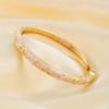 Lightweight Metal Cloisonne Floral Bangle Rhinestone Thin Bracelet  Holiday Presents