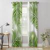 Тропические зеленые листья, оконные шторы для гостиной, роскошный декор для спальни, занавески для кухни, занавески для окон