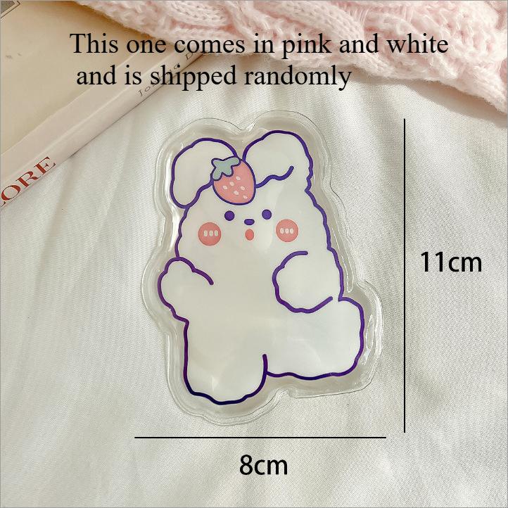 Грелка для рук Многоразовая самонагревающаяся Прозрачная с рисунком из мультфильма Сохраняет тепло Безопасная Быстро нагревающаяся грелка в виде кролика Грелки для рук