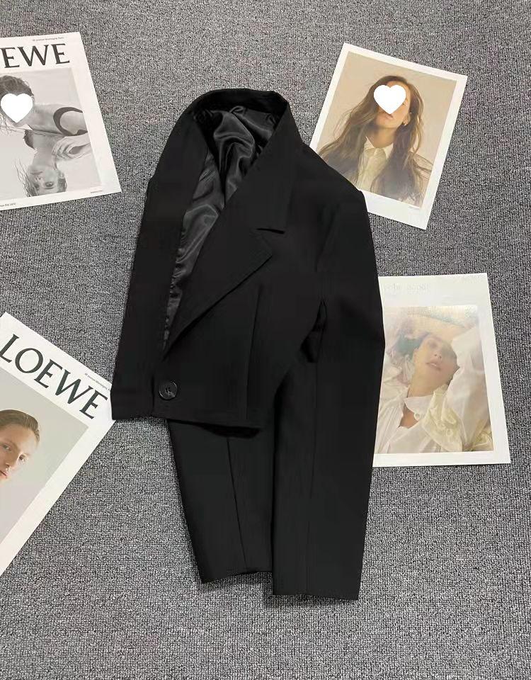 2025 Женский Универсальный Маленький Однотонный Пиджак-Жакет с Длинным Рукавом