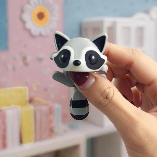DYS 3D-печатная фигурка енота, Декорация с подвижными суставами, Милая шарнирная фигурка животного для рабочего стола, Игрушка для снятия стресса для дома и офиса