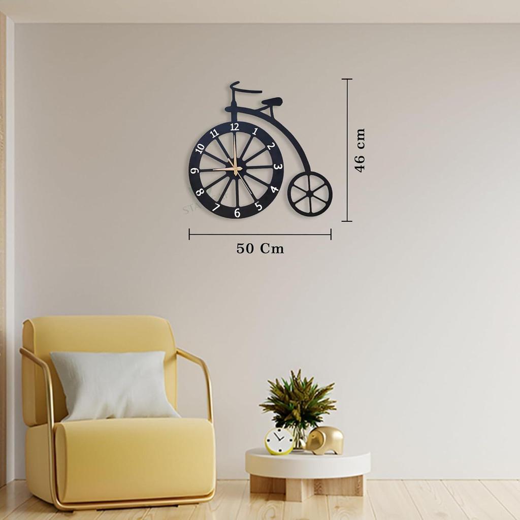 50 см / Металлические аналоговые настенные часы для украшения дома | Декоративные настенные часы с циклом для гостиной, стильные | Дизайнерские настенные часы для спальни