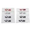 FCUI6 3D Chrome Black V8 Logo Letters Car Fender Emblem Badge Sticker For Mercedes Benz AMG GL ML SL 500 220 C63 S500 V8 Accessories
