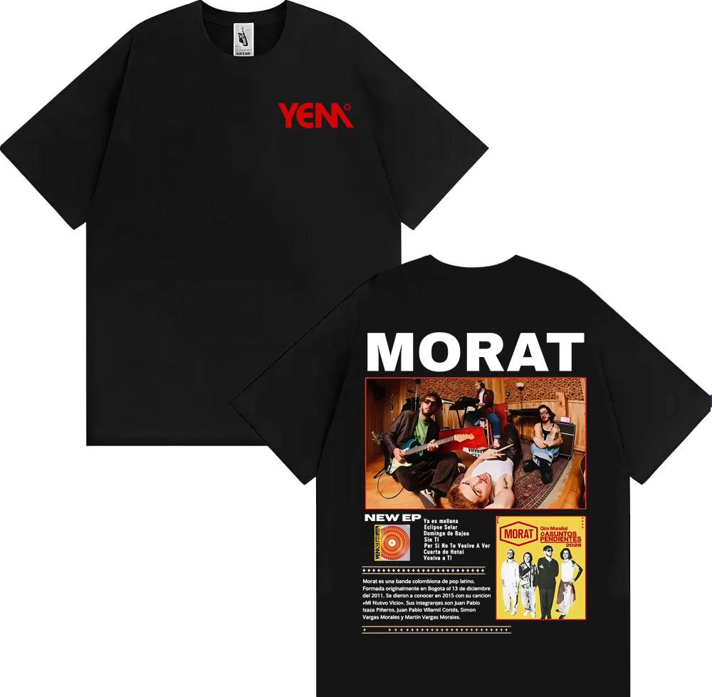 2025 Summer Rock Band Morat Asuntos Pendientes Tour Merch Tshirt Mens Fashion Hiphop Pop Music Cotton Tshirt Super Tshirt