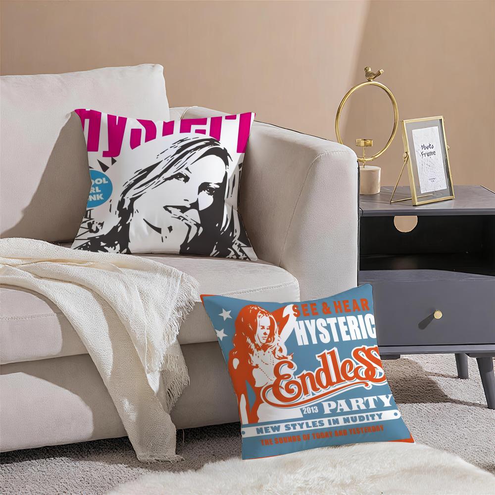 Японский модный бренд H-Hysteric Glamour Наволочка для декоративной подушки Чехол для подушки на стул Скрытая пуговица Прочный полиэстер Подушка на стул