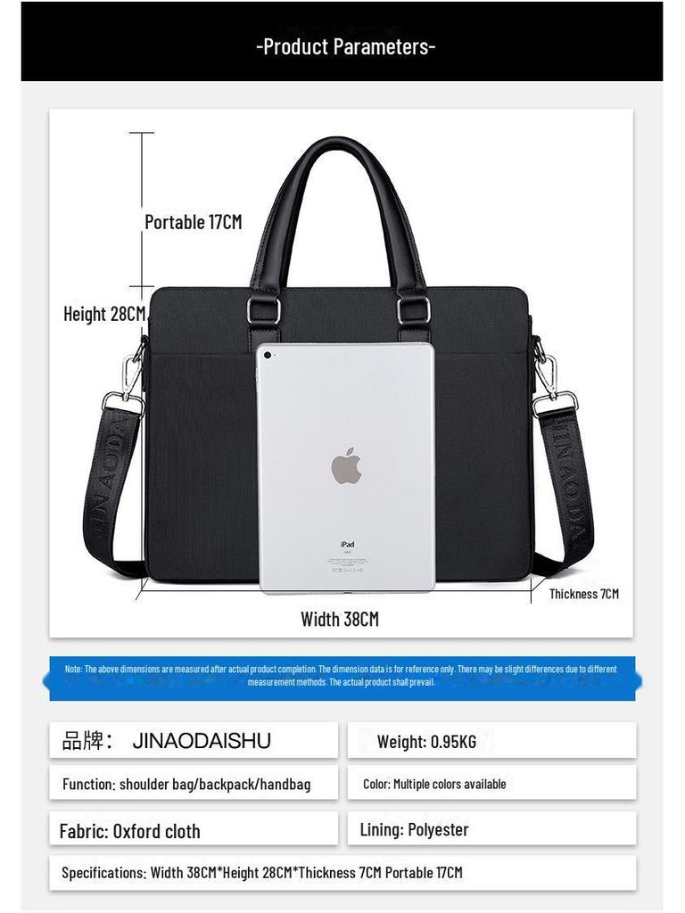 Kangaroo Men's Waterproof Oxford Handbag Laptop Briefcase