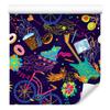 Wallpaper Colorful Youth Collage for Living Room and Bedroom 50x1000