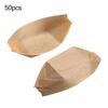 50 шт., практичные, удобные, многоцелевые, одноразовые, ручной работы, в форме лодки, тарелка для еды, десерта, кухонные принадлежности, поднос для закусок