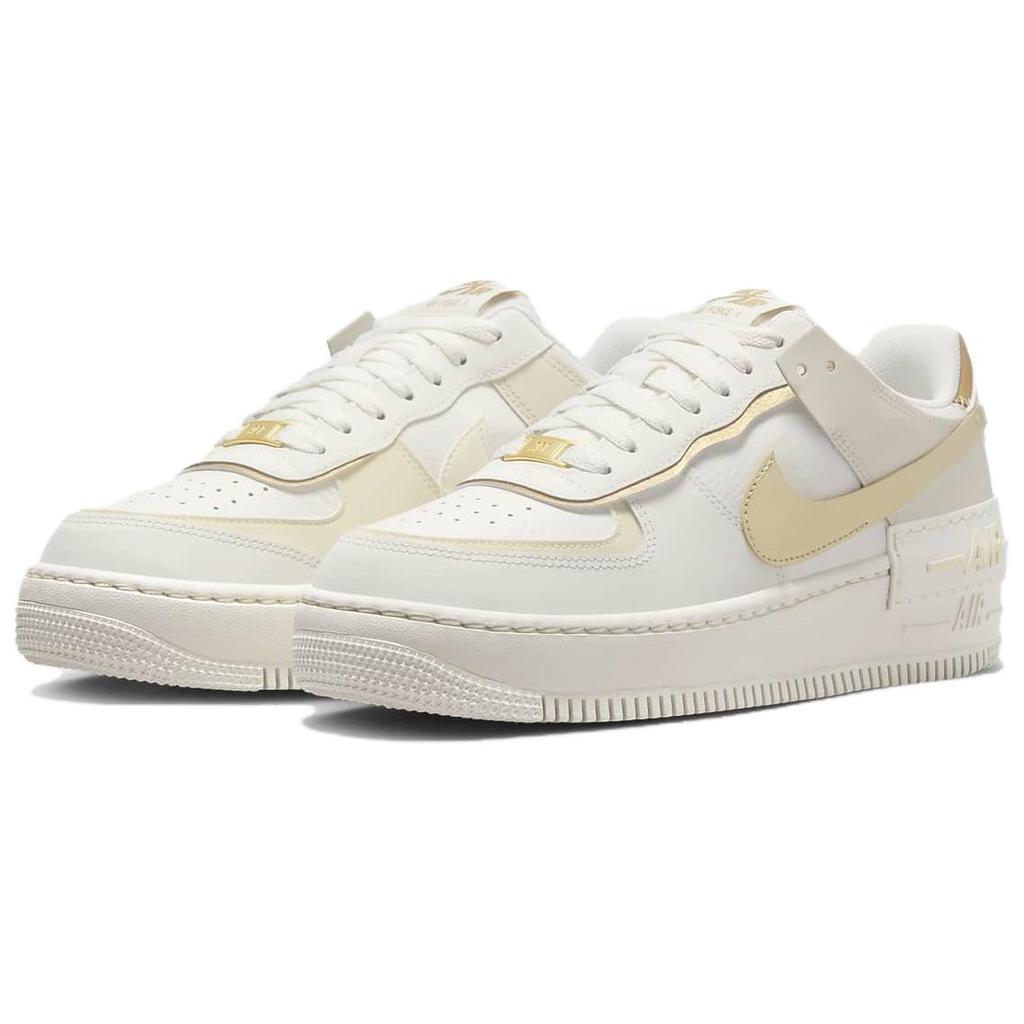 Nike Air Force 1 Shadow Sail Metallic Gold Women Sneakers Cream Coconut-Milk DZ1847-108