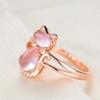 Rose Gold Color Cat Rings for Women Cute Girls Gift Exquisite Finger Accessories Party Daily Wearable Statement Jewelry