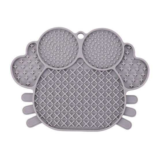 Silicone Dog Lick Mat with Suction Cup Anxiety Relief Crab Shape Pet Food Mat Anti-tip Slow Eating Bowl Peanut Butter Licking Mat Enrichment