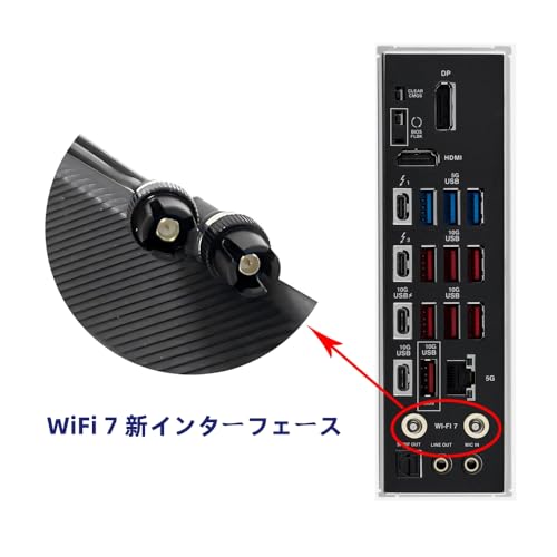 HSSDTECH WiFi Антенна, WiFi 7, WiFi 6, 6E, 802.11BE Антенна, 2,4 ГГц/5 ГГц/6 ГГц Трехдиапазонный Bluetooth 5.4 WiFi Роутер, Трехдиапазонный, для ASUS и Gigabyte, 320