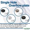 Single hole bathtub drainage overflow plate with matching screws, single hole panel, electroplating