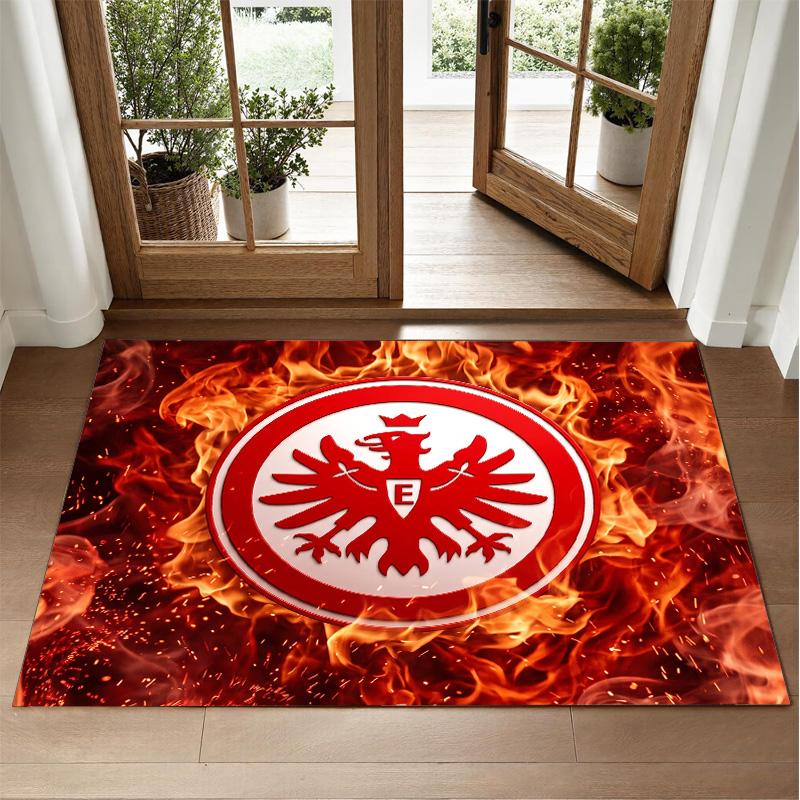 Eintracht Frankfurt Football Design Crystal Velvet Rug Soft Decorative Mat for Bedroom Entrance