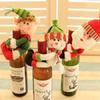 Чехлы для винных бутылок "Дед Мороз и Снеговик" с мультяшным дизайном для рождественской вечеринки