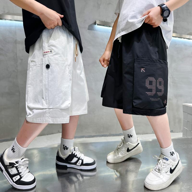 Children's clothing boys' summer pants 2026 new style mid to large children's summer shorts boys' summer thin five quarter pants