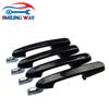 4 Pcs Black Car Outside Door Handle For Hyundai Accent 1.6L 2006 2007 2008 2009 2010 Front Rear Left Driver & Right Passenger