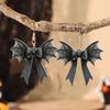 Halloween Bow Dangle Earrings Pumpkin Ghost Pattern Drop Earrings Holiday Party Decor Earrings for Women
