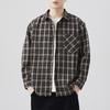 Spring New Japanese Retro Men's Loose Shirt Color Plaid Casual American Shirt Jacket