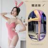 New Sexy Lingerie Bunny Sexy Onesie Chest Pad Garter Belt Open Crotch Uniform Temptation Set 711