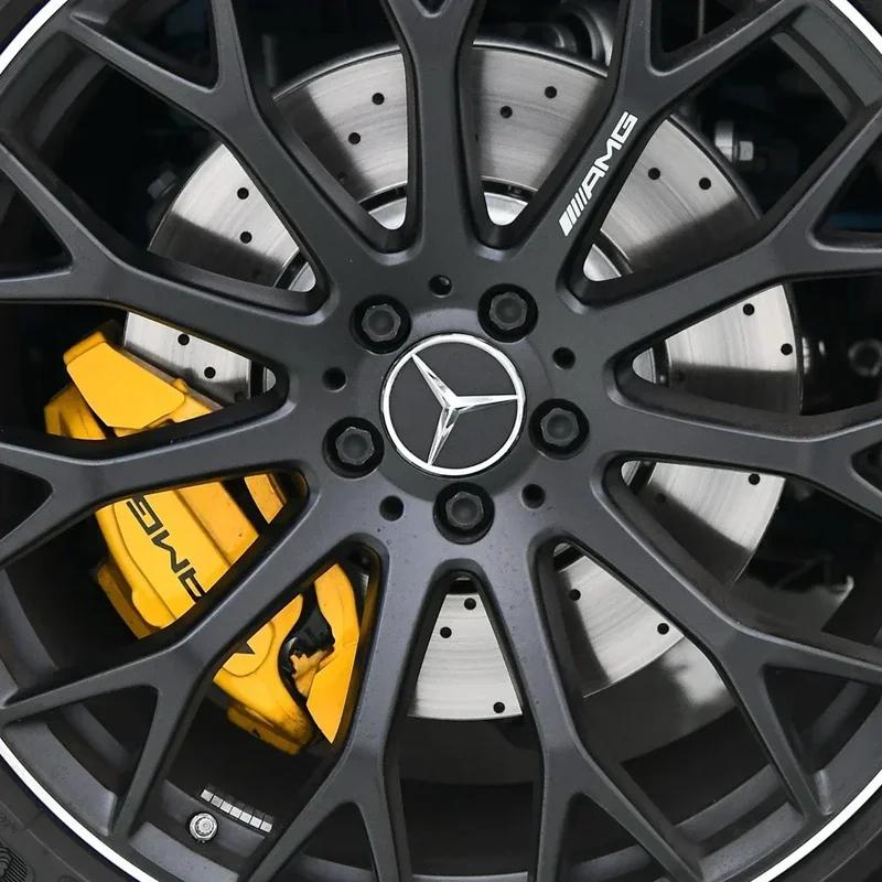 4pcs 60mm Black Silver Car For Mercedes Benz Wheel Cap Badge Logo Cover W176 W177 W204 W205 W213 W212 W206 X156 X253 W117 W166 FI1
