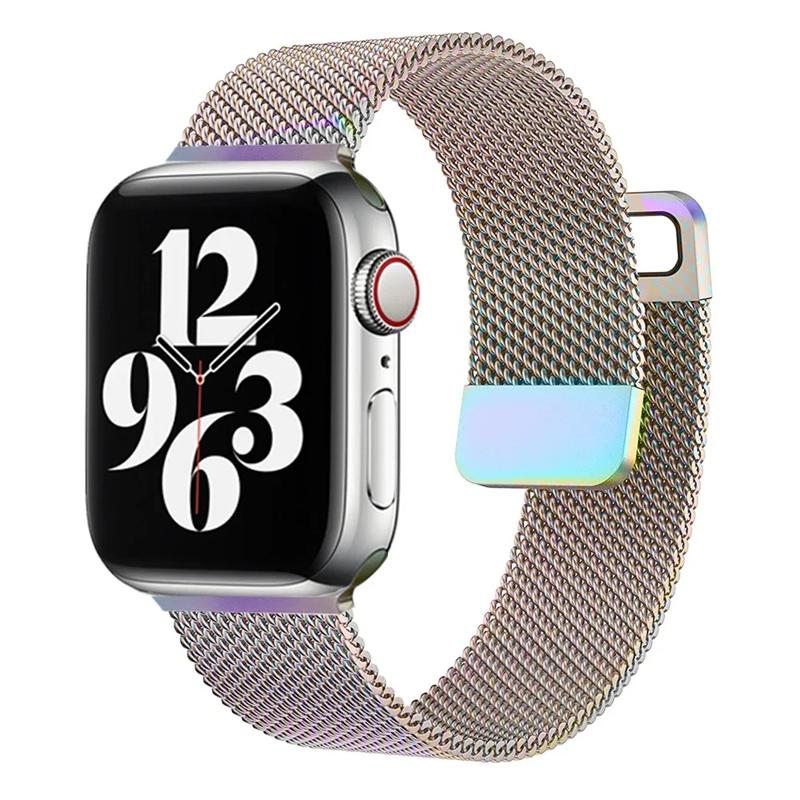 Миланская петля для Apple Watch Band 44 мм, 40 мм, 45 мм, 41 мм, 38 мм, 42 мм, 49 мм, 45 мм, браслет-ремень iWatch Series 9, 8, 7, 6 SE 5 Ultra 2, ремешок