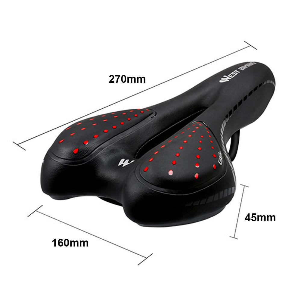Велосипедное седло из дышащей искусственной кожи с полой подушкой, удобное дорожное седло для MTB велосипеда, гель +