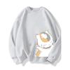 Trendy Brand Collaboration Cat Teacher Summer Friends Account Round Neck Sweatshirt Unisex Ins Autumn and Winter Couple Loose Top