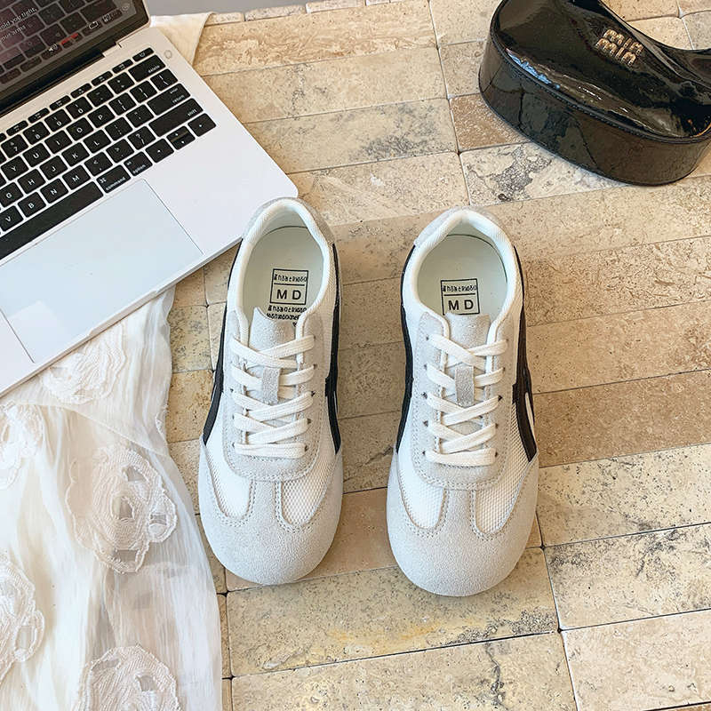 Повседневная универсальная спортивная обувь ретро плоская красная обувь для скейтборда новая весенне-летняя дышащая сетчатая немецкая тренировочная обувь